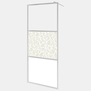 vidaXL Divisória de chuveiro 90x195 cm vidro ESG design pedras