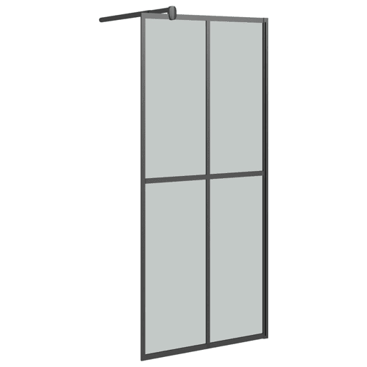 vidaXL Divisória chuveiro cprateleira 90x195 vidroalumÃnio ESG preto vidaXL Divisória chuveiro cprateleira 90x195 vidroalumÃnio ESG preto