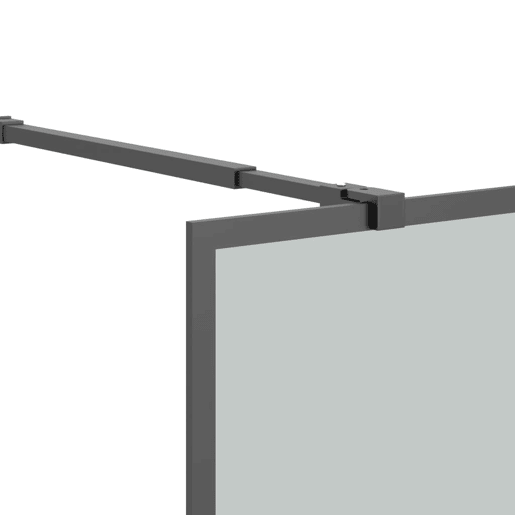 vidaXL Divisória chuveiro cprateleira 90x195 vidroalumÃnio ESG preto vidaXL Divisória chuveiro cprateleira 90x195 vidroalumÃnio ESG preto