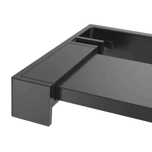 vidaXL Divisória chuveiro cprateleira 90x195 vidroalumínio ESG preto