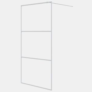 vidaXL Divisória de chuveiro prateado 100x195cm vidro ESG transparente