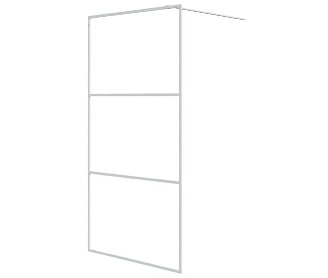 Vidaxl mampara de ducha vidrio esg transparente blanco 100x195 cm