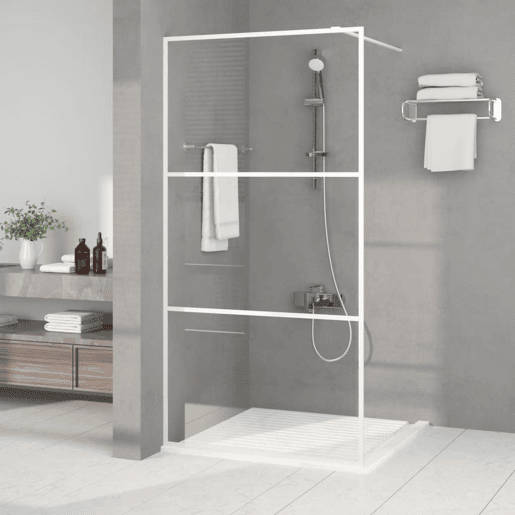 vidaXL Divisória de chuveiro prateado 100x195cm vidro ESG transparente
