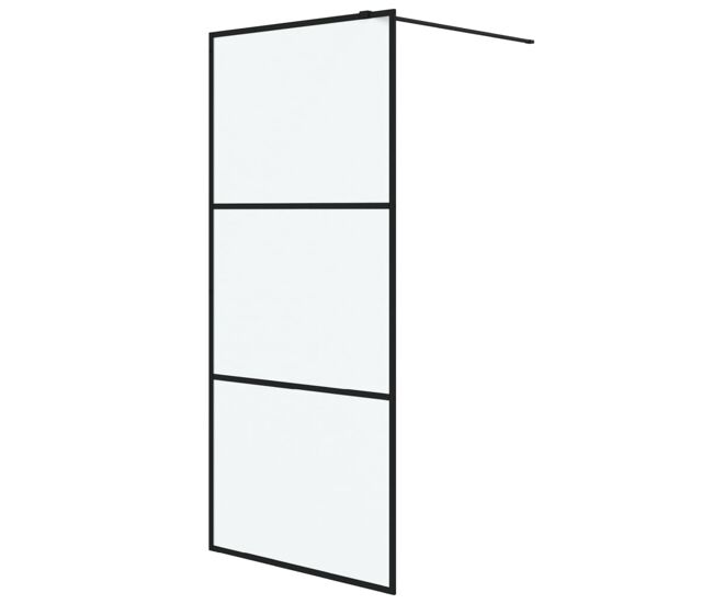 Vidaxl mampara de ducha vidrio esg esmerilado negro 90x195 cm