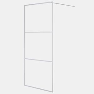 vidaXL Divisória de chuveiro prateado 90x195 cm vidro ESG transparente