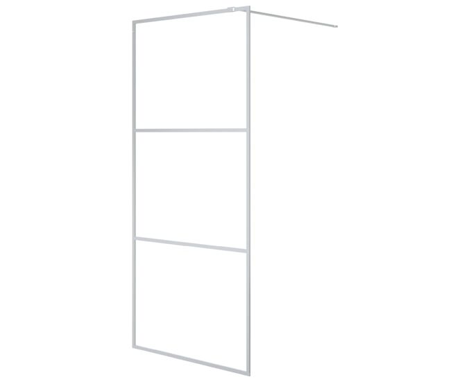 Vidaxl mampara de ducha vidrio esg transparente plateado 90x195 cm