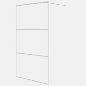 vidaXL Divisória de chuveiro branco 115x195 cm vidro ESG transparente