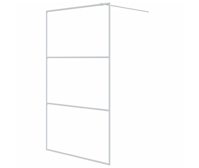 Vidaxl mampara de ducha vidrio esg transparente blanco 115x195 cm