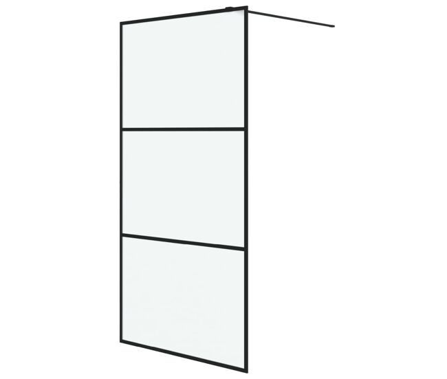 Vidaxl mampara de ducha vidrio esg esmerilado negro 100x195 cm