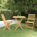 Comedor de jardín plegable 3 piezas madera maciza de acacia Comedor de jardín plegable 3 piezas madera maciza de acacia Marrón