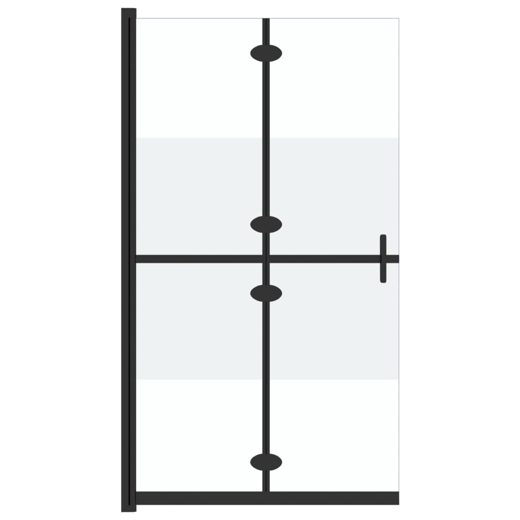Vidaxl mampara de ducha plegable vidrio esg medio esmerilado 120x190cm