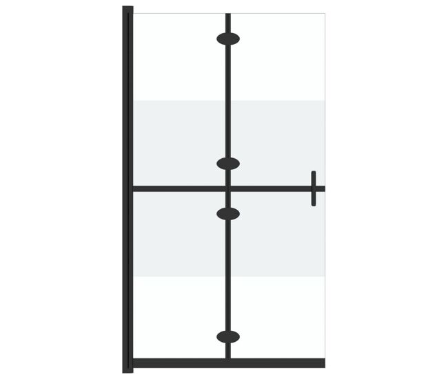 Vidaxl mampara de ducha plegable vidrio esg medio esmerilado 120x190cm