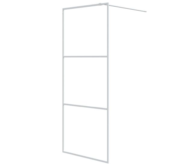 Vidaxl mampara de ducha vidrio esg transparente blanco 80x195 cm