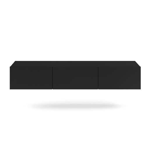 Móvel para televisor de parede com 3 portas Idao 180 cm Preto