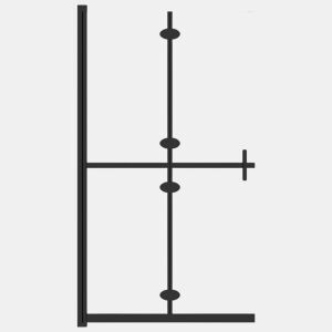 vidaXL Divisória chuveiro dobrável 80x190 cm vidro fosco ESG