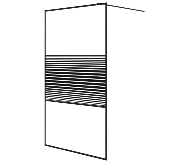 Vidaxl mampara de ducha vidrio esg transparente negro 115x195 cm