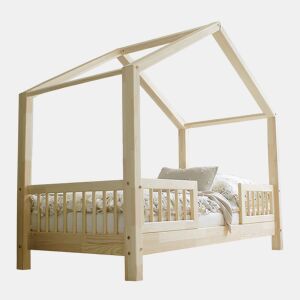 Cama de madeira 90x190 com pés de 10 cm Iris Bois