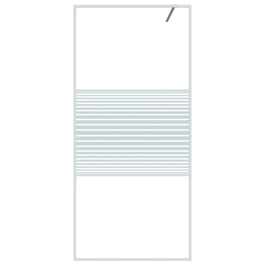 vidaXL Divisória de chuveiro vidro transparente ESG 90x195 cm branco
