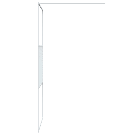 vidaXL Divisória de chuveiro vidro transparente ESG 90x195 cm branco