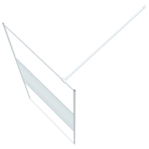 vidaXL Divisória de chuveiro vidro transparente ESG 90x195 cm branco