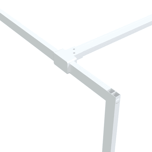 vidaXL Divisória de chuveiro vidro transparente ESG 90x195 cm branco