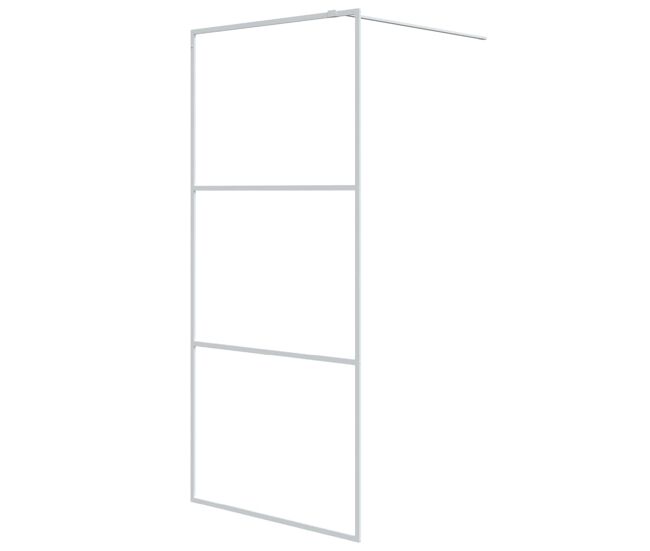 Vidaxl mampara de ducha vidrio esg transparente blanco 90x195 cm