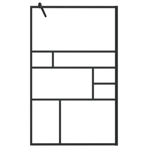 vidaXL Divisória de chuveiro c vidro transparente ESG 100x195cm preto