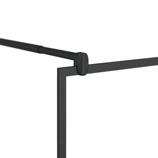 vidaXL Divisória de chuveiro c vidro transparente ESG 100x195cm preto
