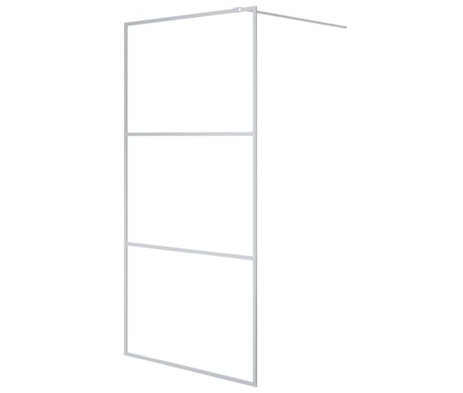 Vidaxl mampara de ducha vidrio esg transparente plateado 100x195 cm