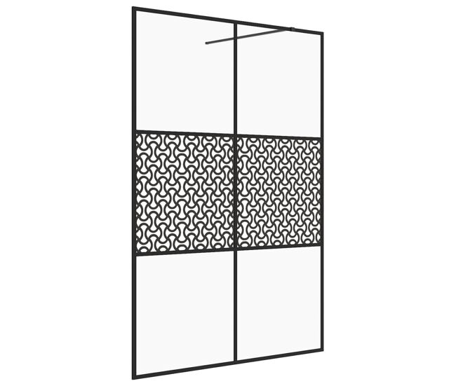 Vidaxl mampara de ducha accesible vidrio esg claro negro 140x195 cm