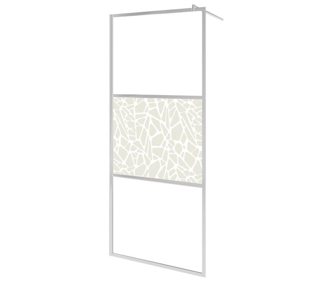Vidaxl mampara de ducha accesible vidrio esg diseño piedras 140x195 cm