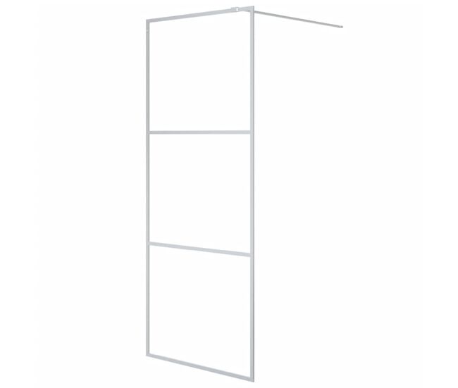 Vidaxl mampara de ducha vidrio esg transparente plateado 80x195 cm