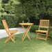Comedor de jardín plegable 3 piezas madera maciza de acacia Comedor de jardín plegable 3 piezas madera maciza de acacia Marrón