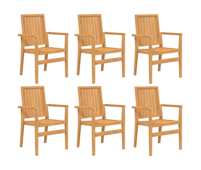 Juego de comedor de jardin 7 piezas madera maciza de teca longitud mesa 160 cm