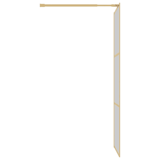 vidaXL Divisória de chuveiro 90x195 cm vidro transparente ESG dourado