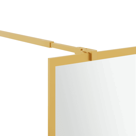 vidaXL Divisória de chuveiro 90x195 cm vidro transparente ESG dourado