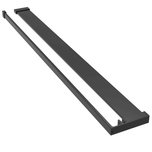 vidaXL Divisória chuveiro+prateleira 100x195 vidro ESGalumínio preto