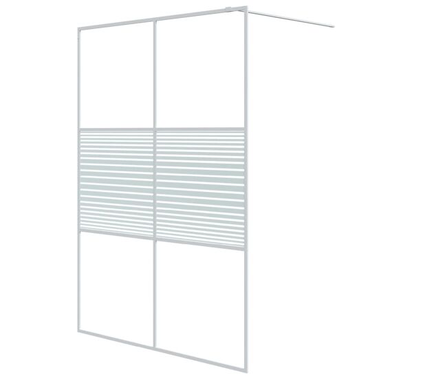 Vidaxl mampara de ducha vidrio esg transparente blanco 140x195 cm