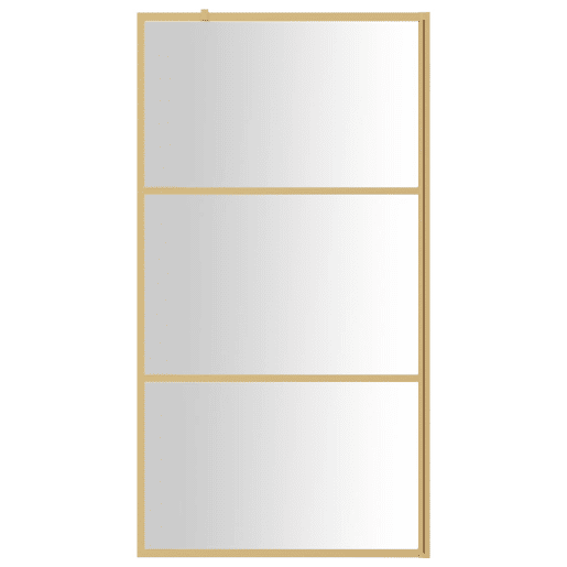 vidaXL Divisória de chuveiro 115x195 cm vidro transparente ESG dourado vidaXL Divisória de chuveiro 115x195 cm vidro transparente ESG dourado