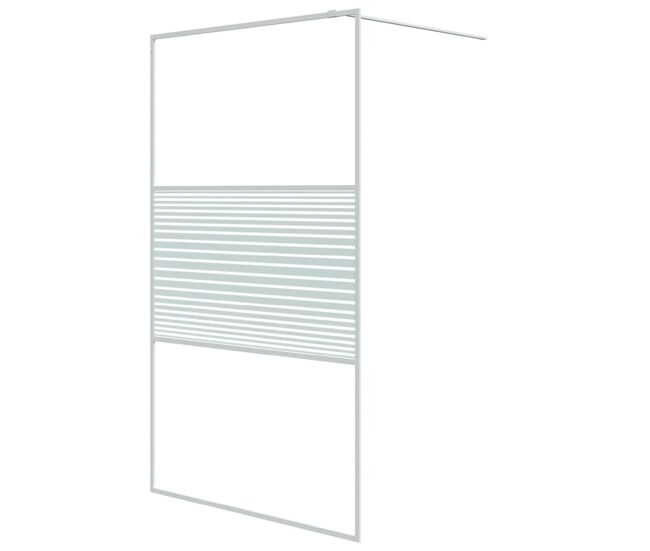 Vidaxl mampara de ducha vidrio esg transparente blanco 115x195 cm