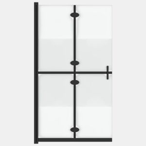 vidaXL Divisória chuveiro dobrável 80x190 cm meio vidro fosco ESG