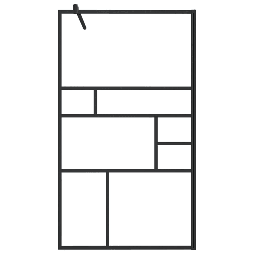 vidaXL Divisória de chuveiro c vidro transparente ESG 90x195 cm preto vidaXL Divisória de chuveiro c vidro transparente ESG 90x195 cm preto