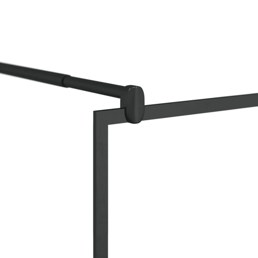 vidaXL Divisória de chuveiro c vidro transparente ESG 90x195 cm preto vidaXL Divisória de chuveiro c vidro transparente ESG 90x195 cm preto