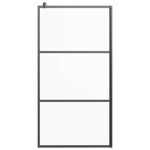 vidaXL Divisória de chuveiro 100x195 cm vidro opaco ESG preto
