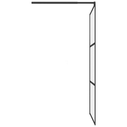vidaXL Divisória de chuveiro 100x195 cm vidro opaco ESG preto