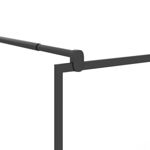 vidaXL Divisória de chuveiro 100x195 cm vidro opaco ESG preto
