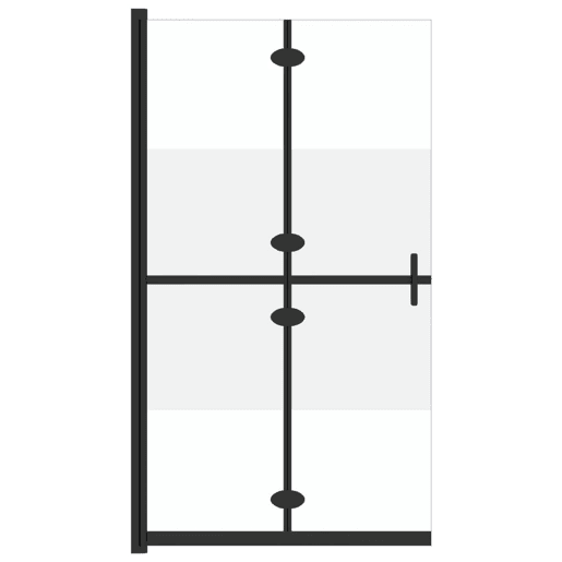 vidaXL Divisória chuveiro dobrável 110x190 cm meio vidro fosco ESG vidaXL Divisória chuveiro dobrável 110x190 cm meio vidro fosco ESG