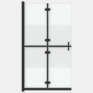 vidaXL Divisória chuveiro dobrável 110x190 cm meio vidro fosco ESG