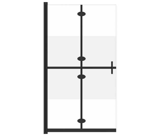 Vidaxl mampara de ducha plegable vidrio esg medio esmerilado 110x190cm