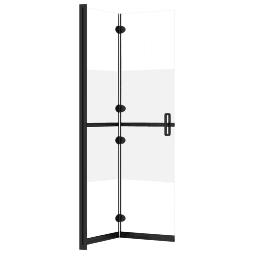 vidaXL Divisória chuveiro dobrável 110x190 cm meio vidro fosco ESG vidaXL Divisória chuveiro dobrável 110x190 cm meio vidro fosco ESG